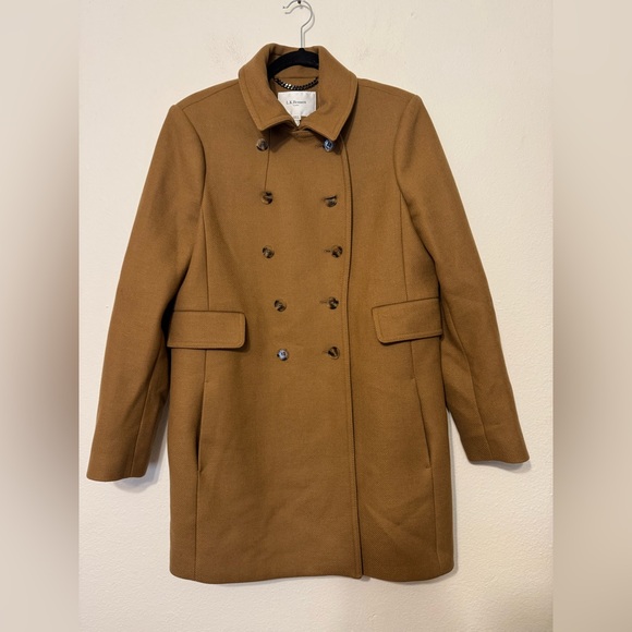 L.K. Bennett CT Fellis Wool Coat Long Trench US 10 - Picture 1 of 10
